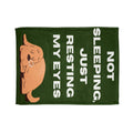 Not Sleeping, Just Resting My Eyes Dog Blanket — Funny Cozy Throw for Dog Lovers
