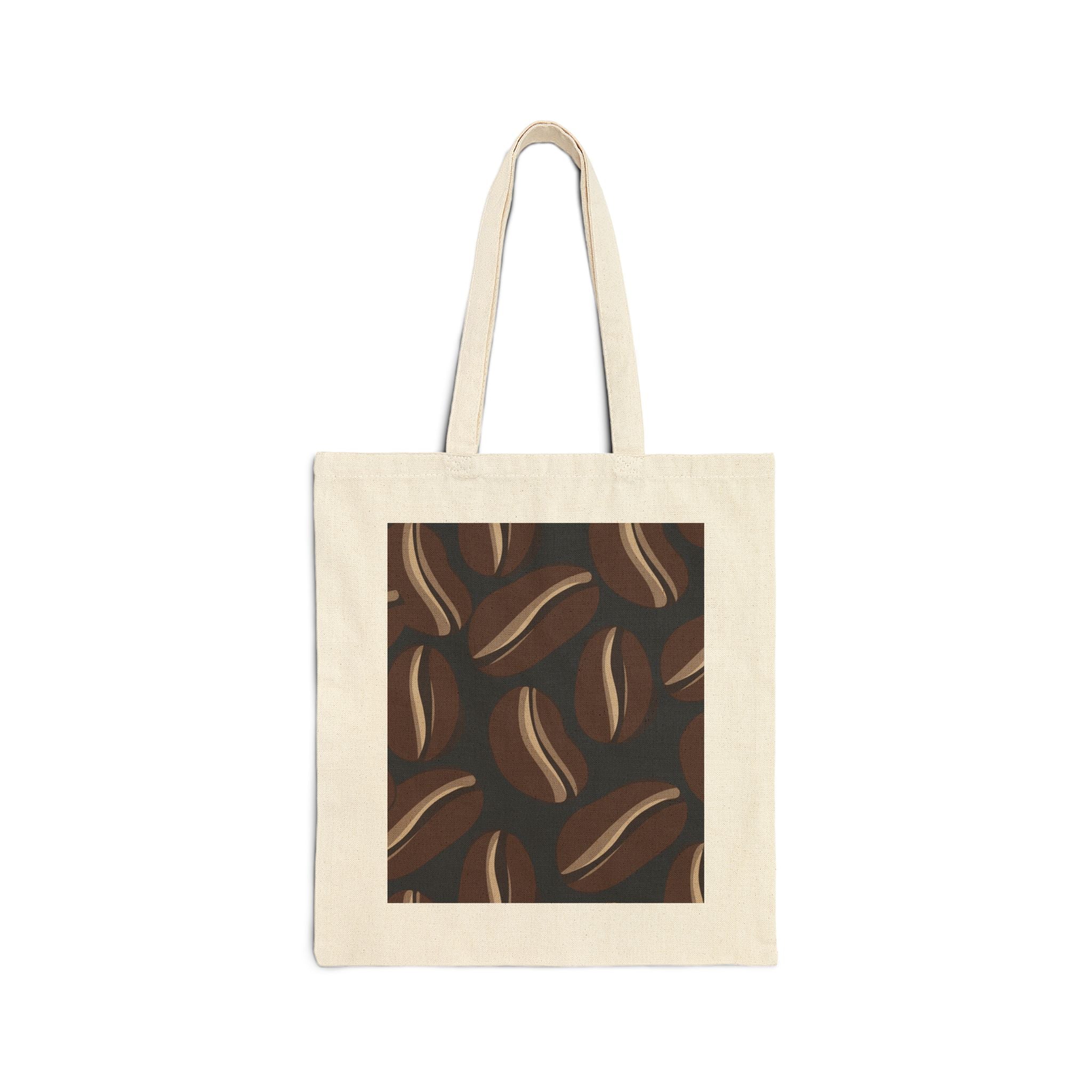 Coffee Tote Bag — "My Work Ethic Is Held Together by Coffee" Canvas Grocery Bag