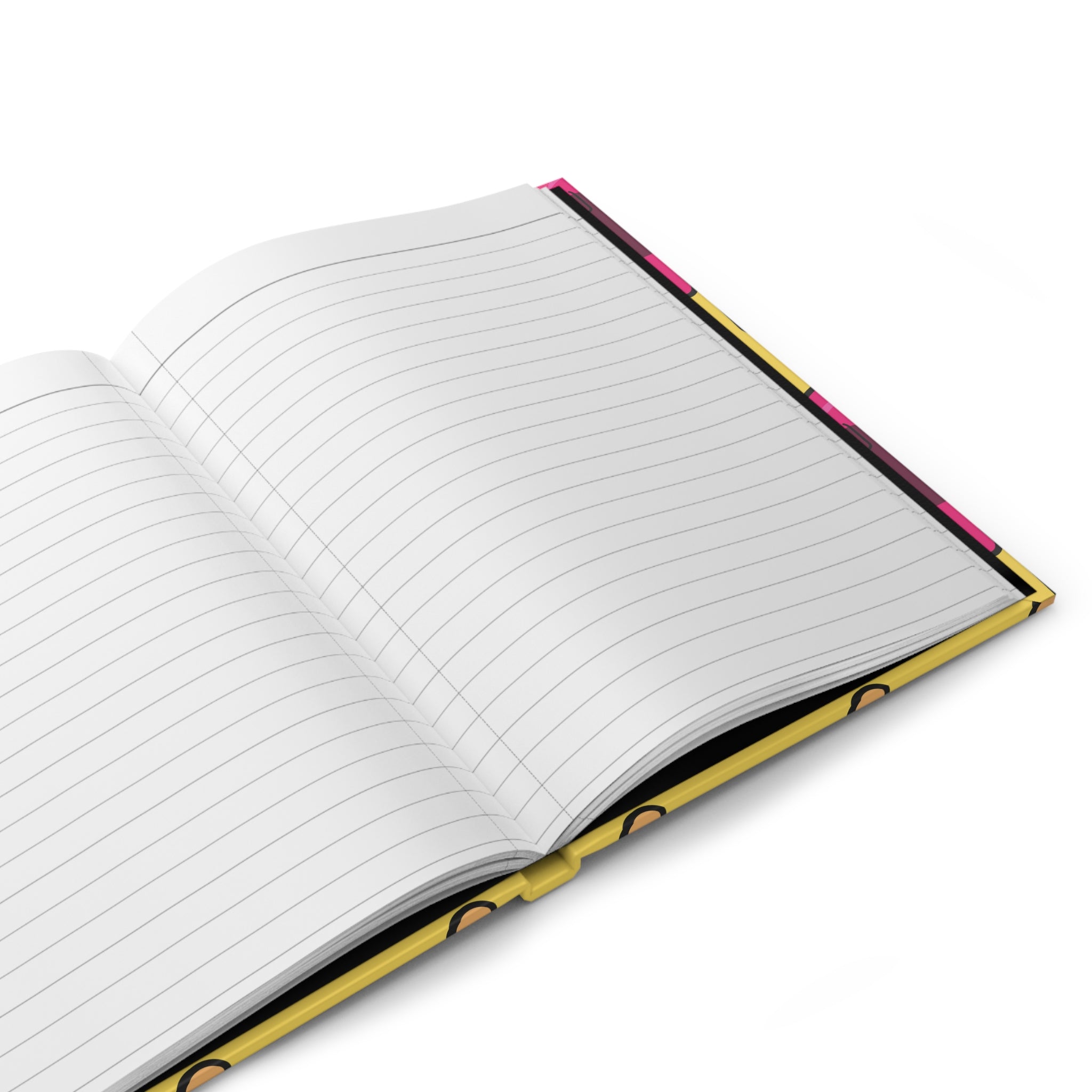 Pink Popsicle Pattern Hardcover Journal – Bright Retro Ice Cream Notebook