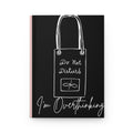 Do Not Disturb I'm Overthinking Hardcover Journal — Matte Black Notebook for Anxiety, Self-Reflection & Gift