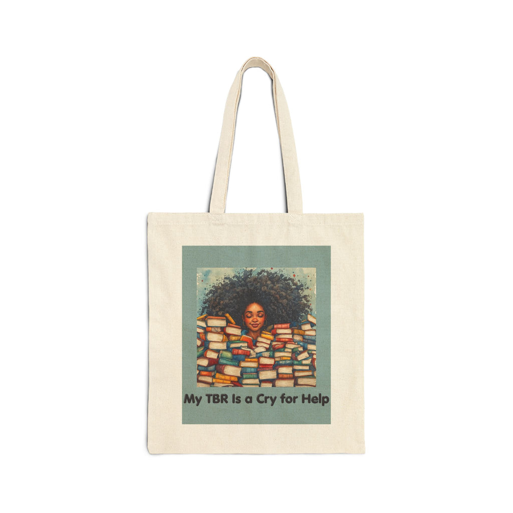 Tote Bag — “My TBR Is a Cry for Help” Booklover Canvas Tote
