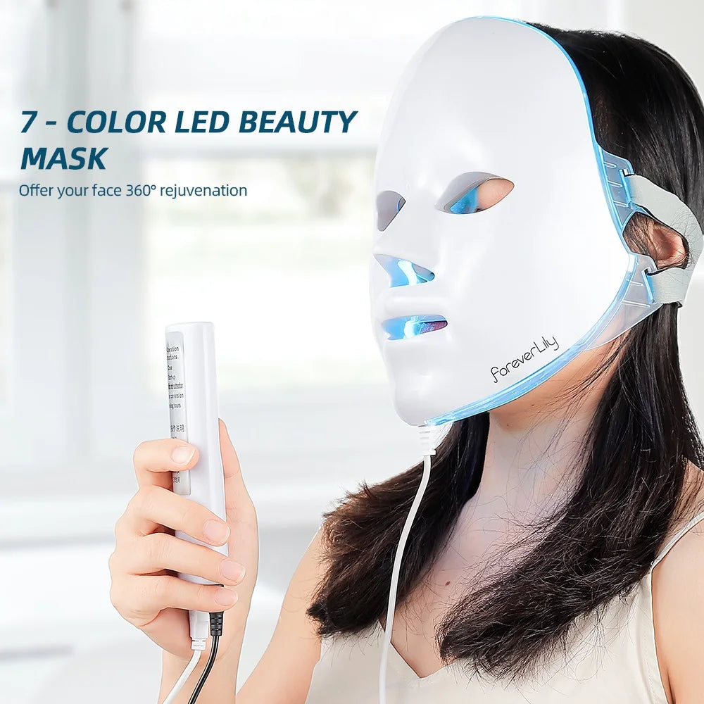 Facial LED Mask LED Photon Face Mask 7 Colors Light Beauty Mask Repair Skin Machine