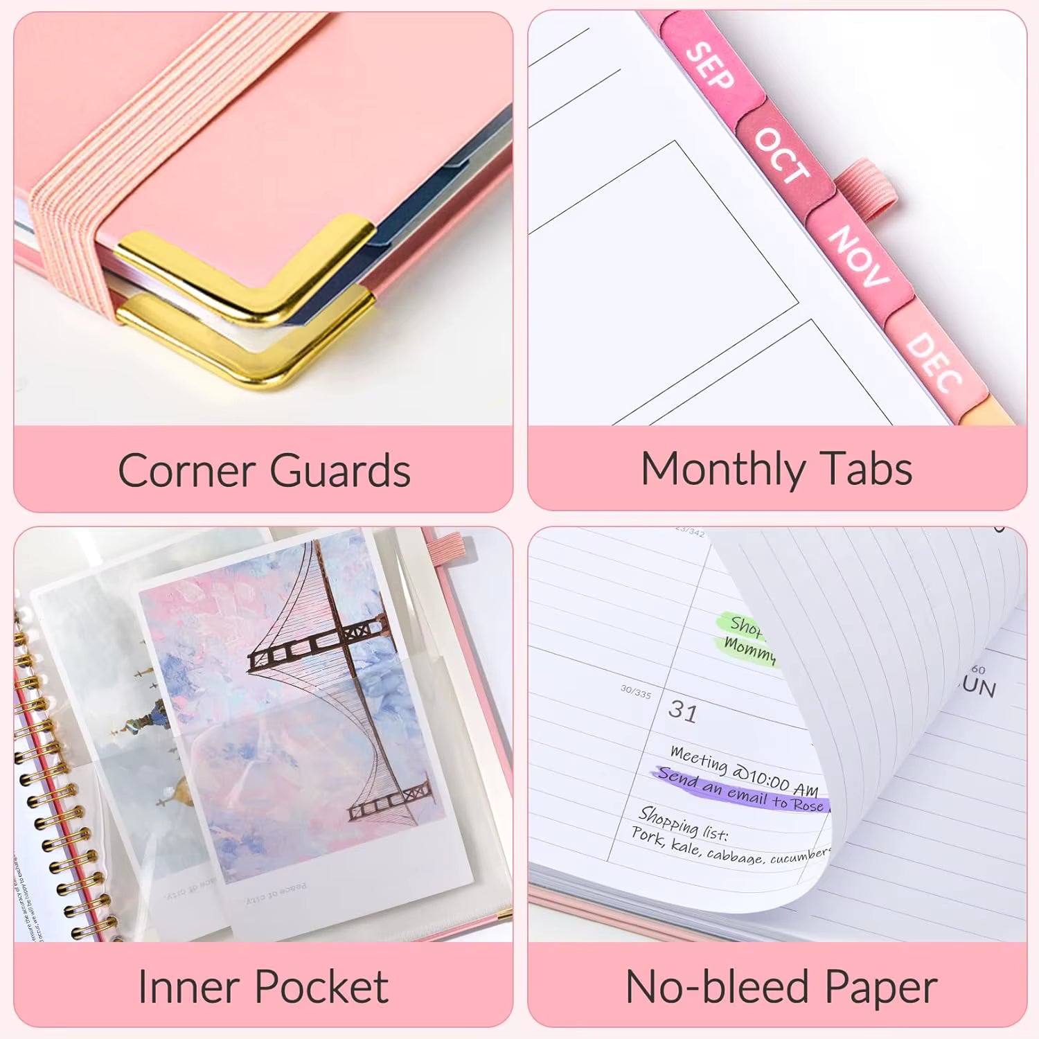 18 Month Academic Planner Jul 2026-Dec 2027, 6.3" x 8.4" Weekly Monthly Calendar with Colored Tabs, Daily Agenda Book for School