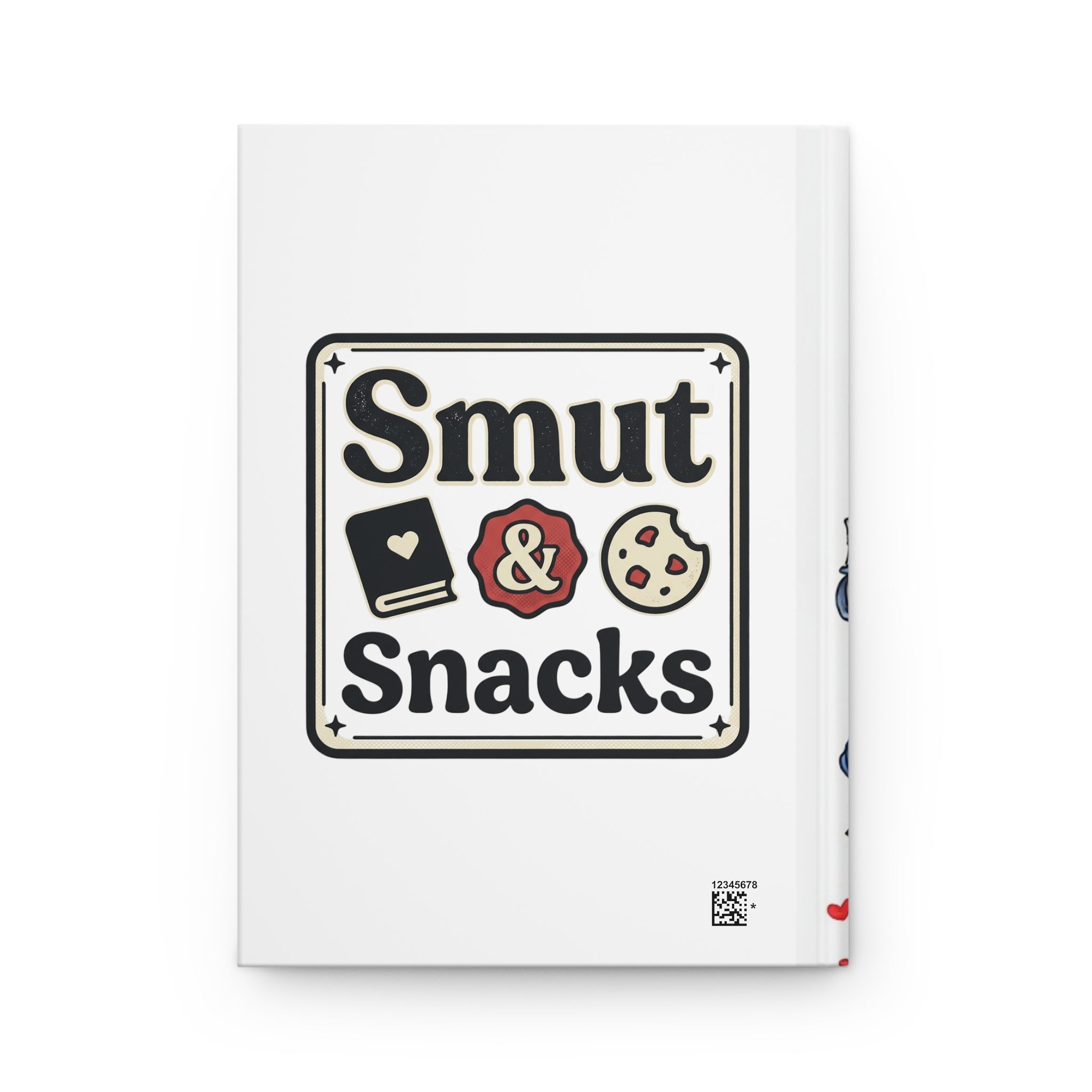 Hardcover Journal — "Smut & Snacks" Cozy Reading Notebook with Afro Girl Illustration