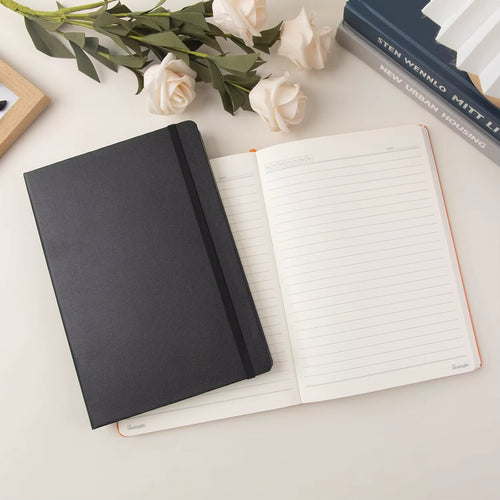160-Page Lined Hardcover Notebook, 5.6" x 8", Premium 100GSM Paper, No Bleed, for Writing & Journaling