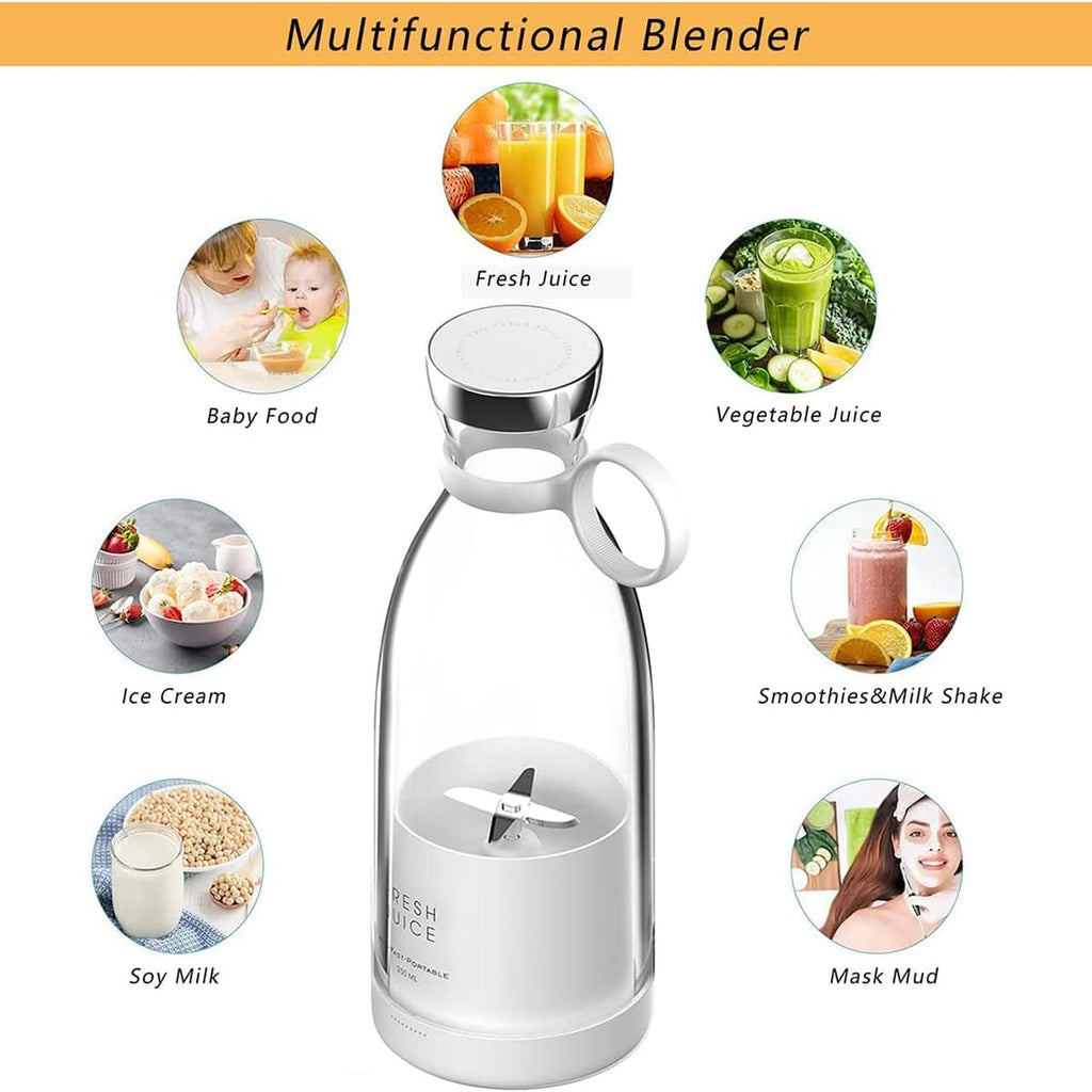 Portable Juicer Blender,Fresh Juice Blender,350ml Wireless Portable Electric Juicer，fresh juice blender portable，suitable for making fruit juice, milkshakes, and smoothies